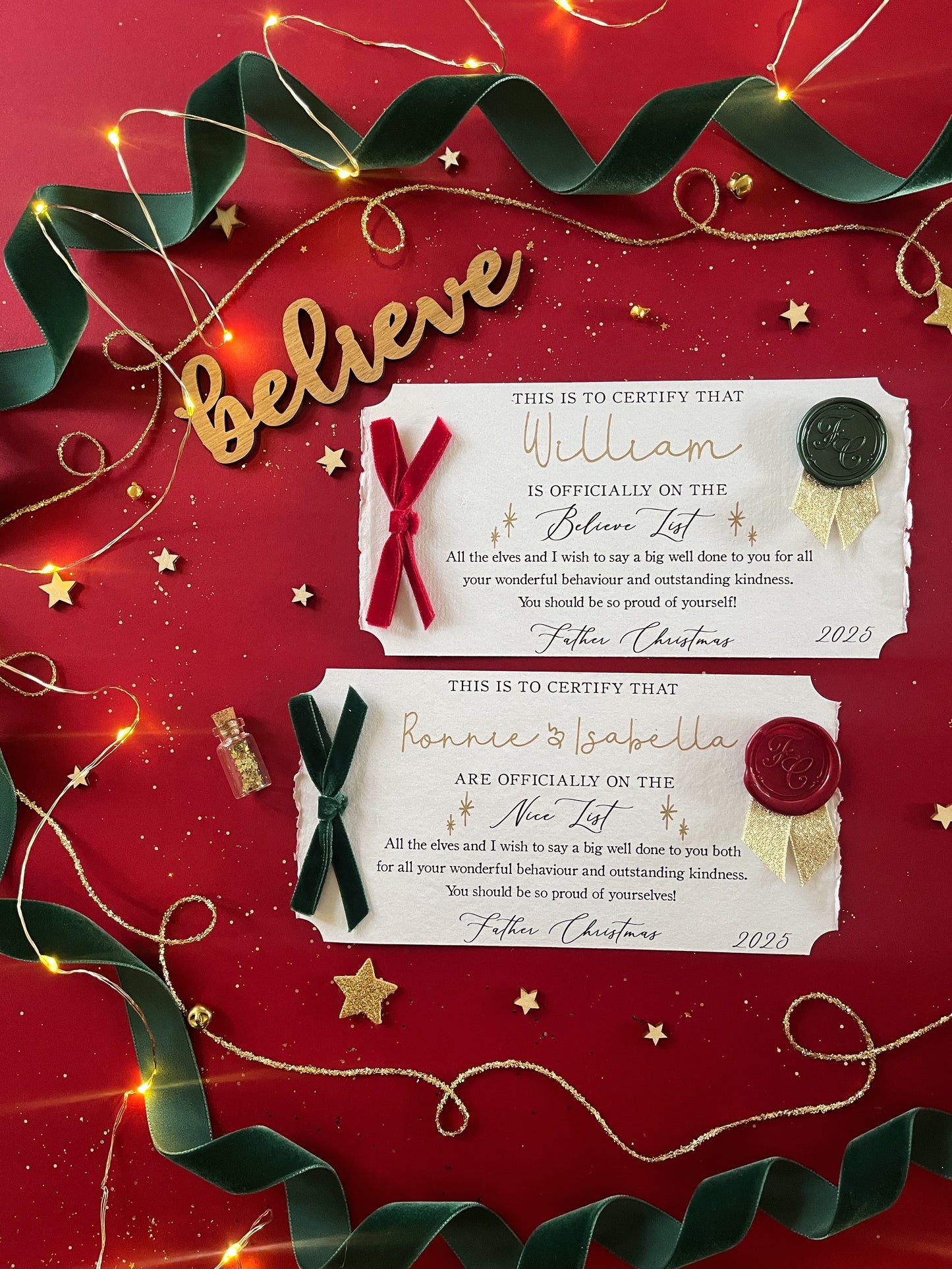 The Sibling Believe Certificate - For Two Children