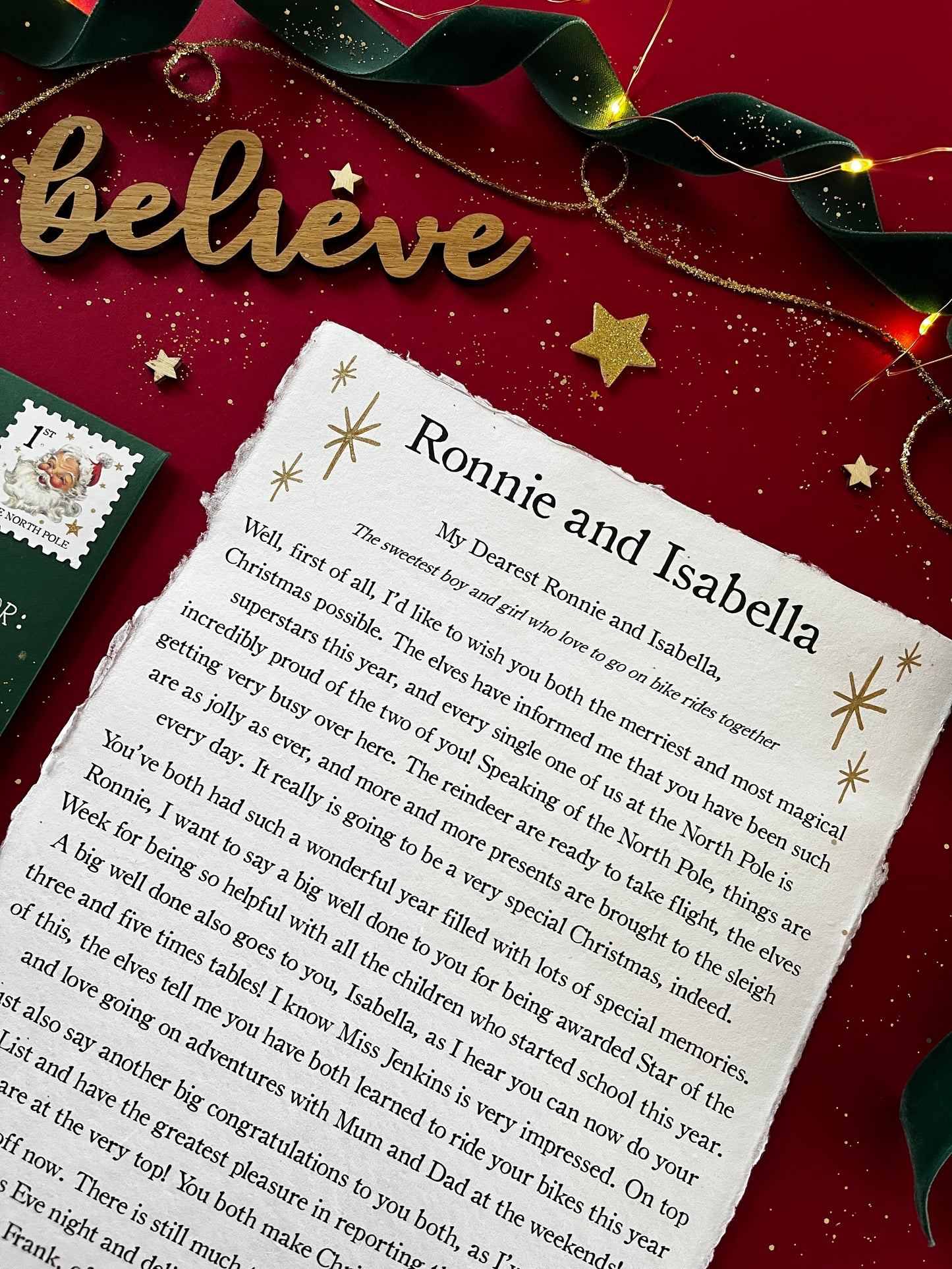 The Sibling Believe Letter - For Two Children