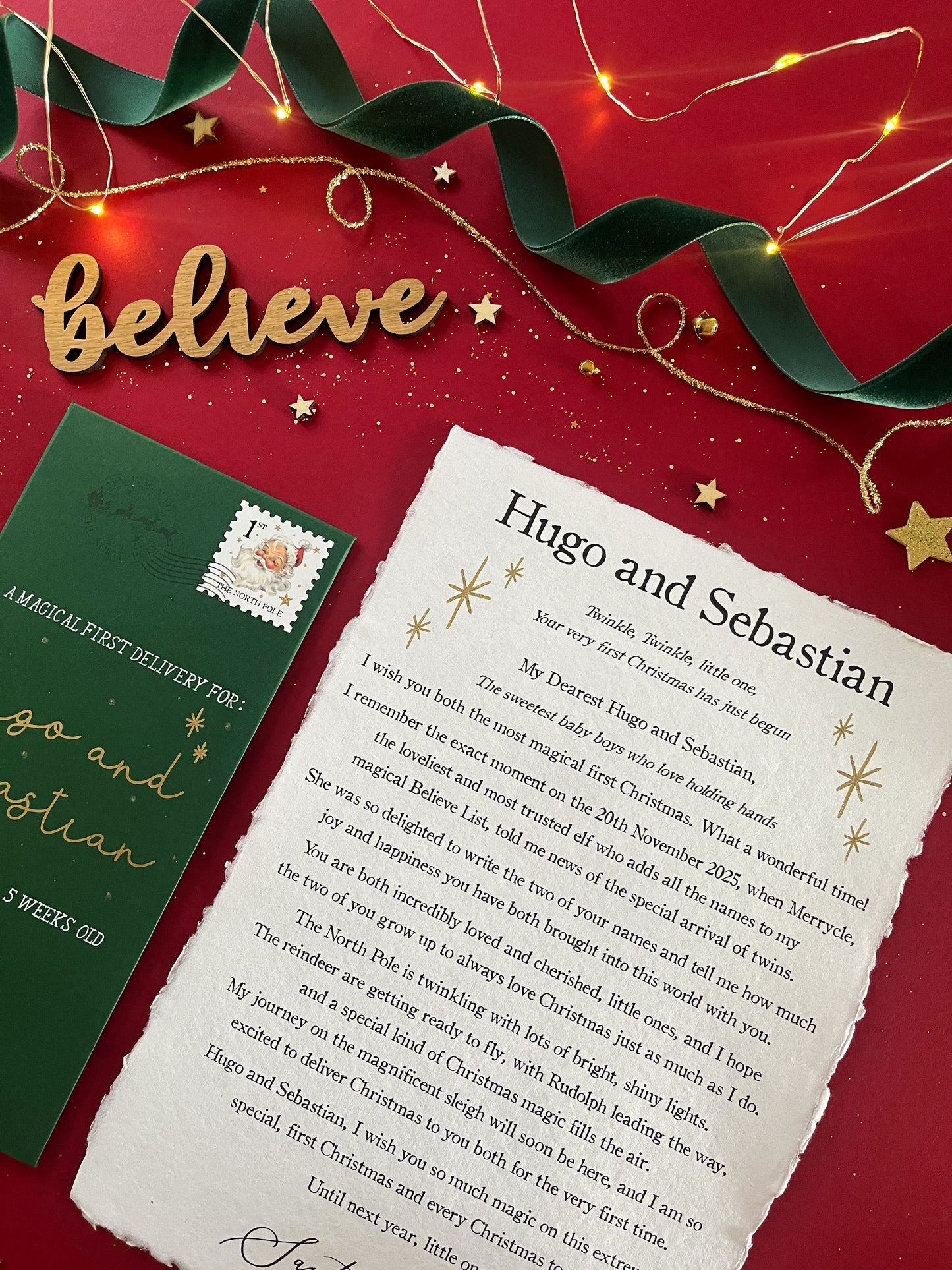 Twin's First Magical Letter From Father Christmas