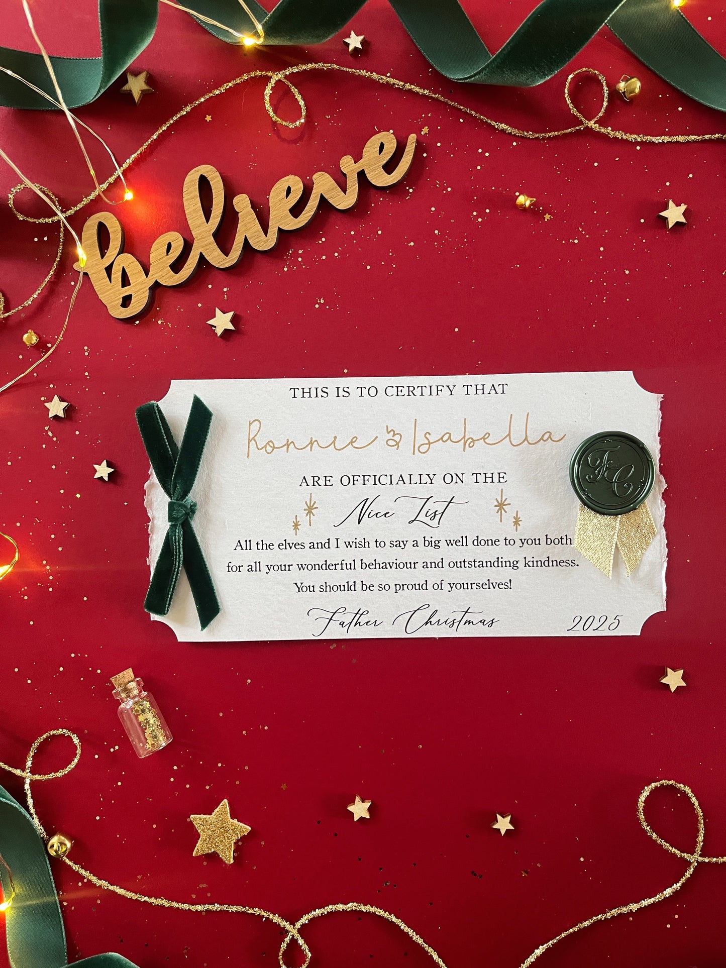The Sibling Believe Certificate - For Two Children