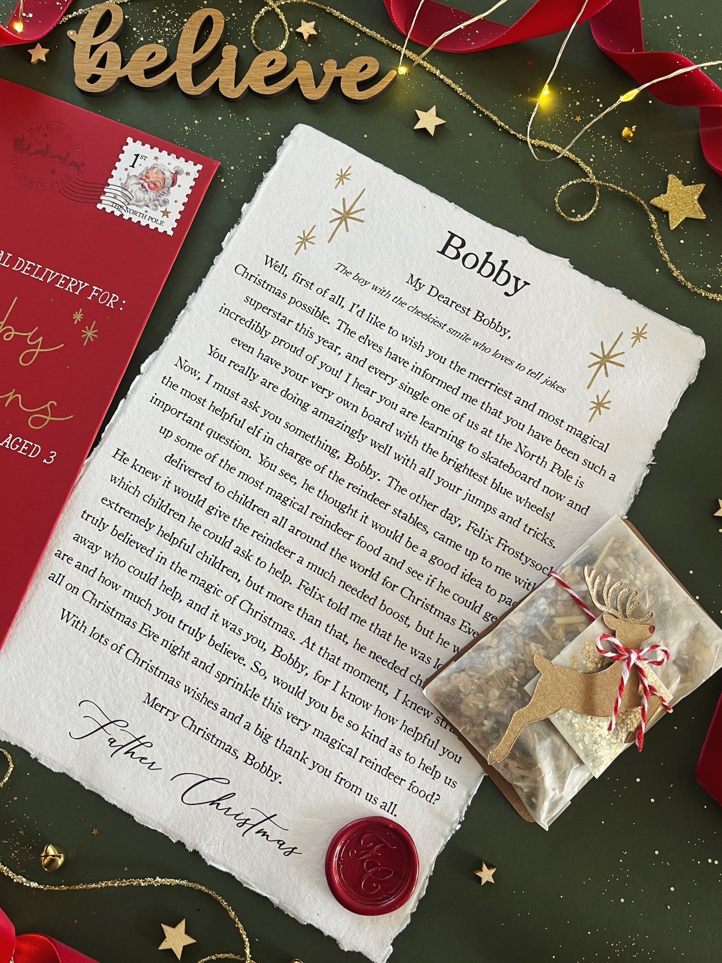 The Reindeer Letter with Magical Reindeer Food
