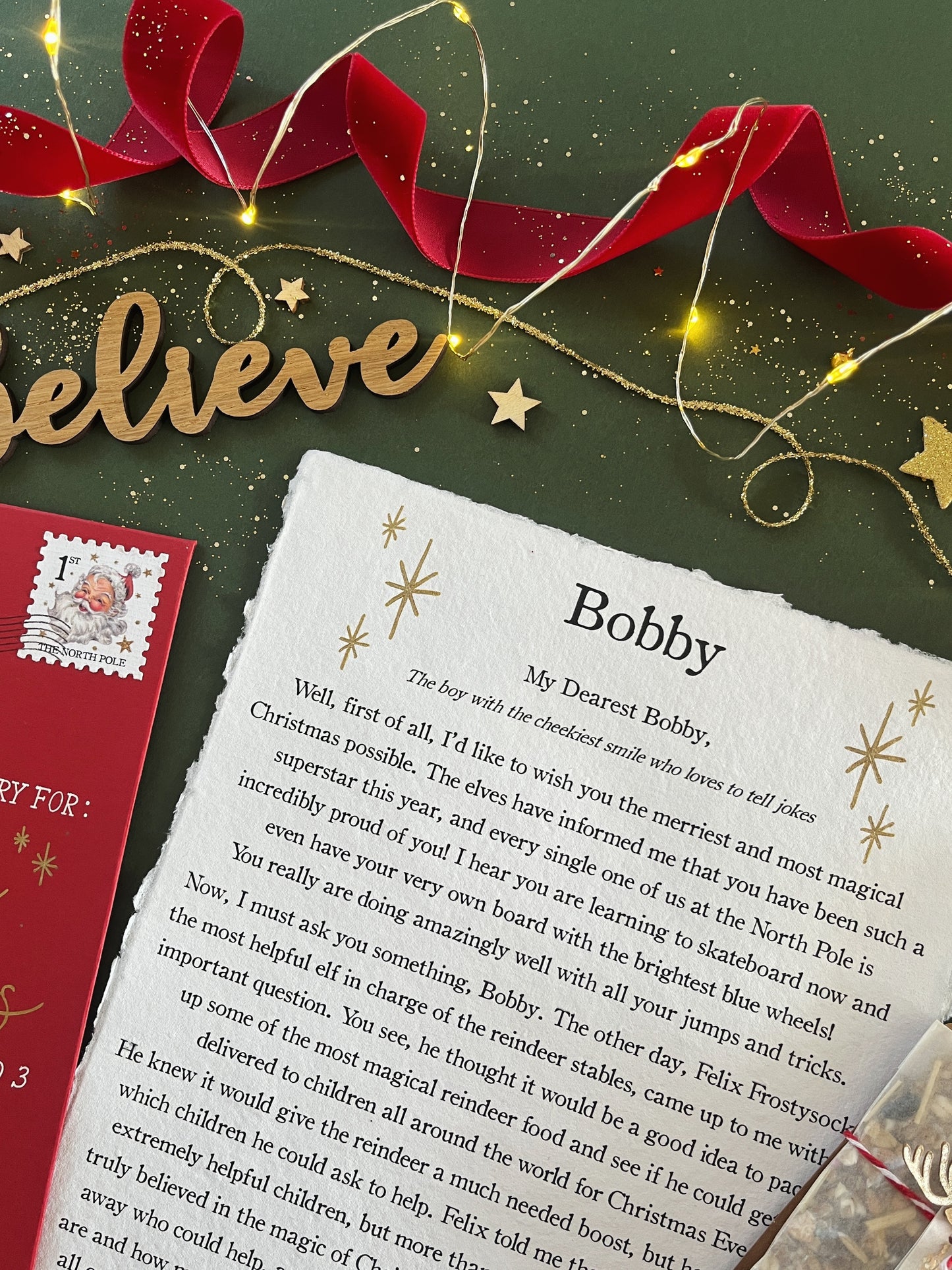 The Reindeer Letter with Magical Reindeer Food