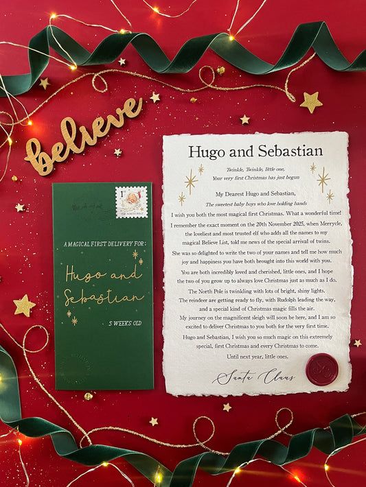 Twin's First Magical Letter From Father Christmas