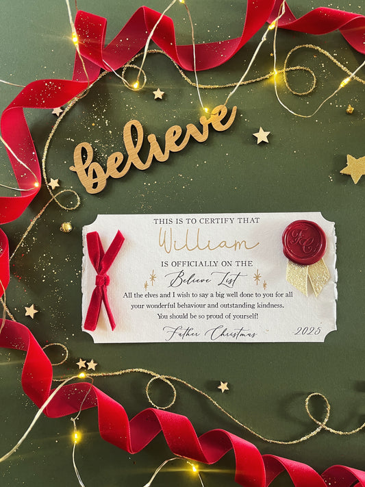 The Believe Certificate