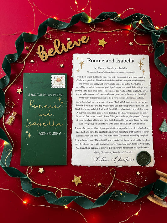 The Sibling Believe Letter - For Two Children