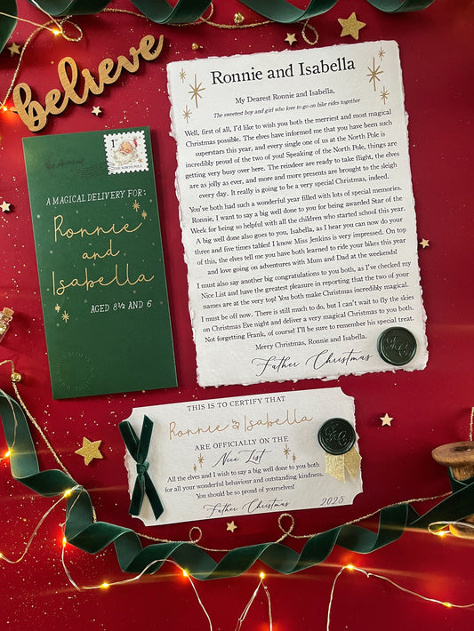 The Sibling Believe Bundle (Letter and Certificate) - For Two Children