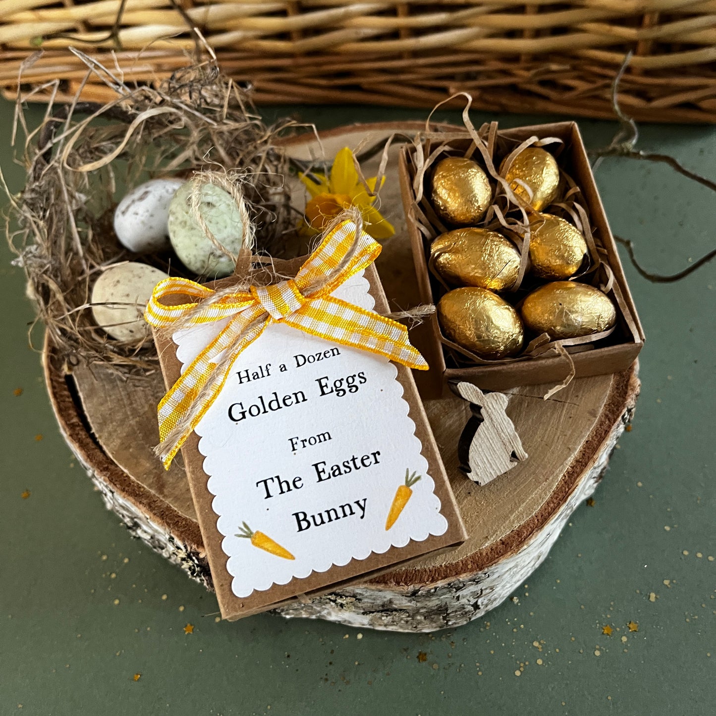 Half a Dozen Golden Eggs from The Easter Bunny