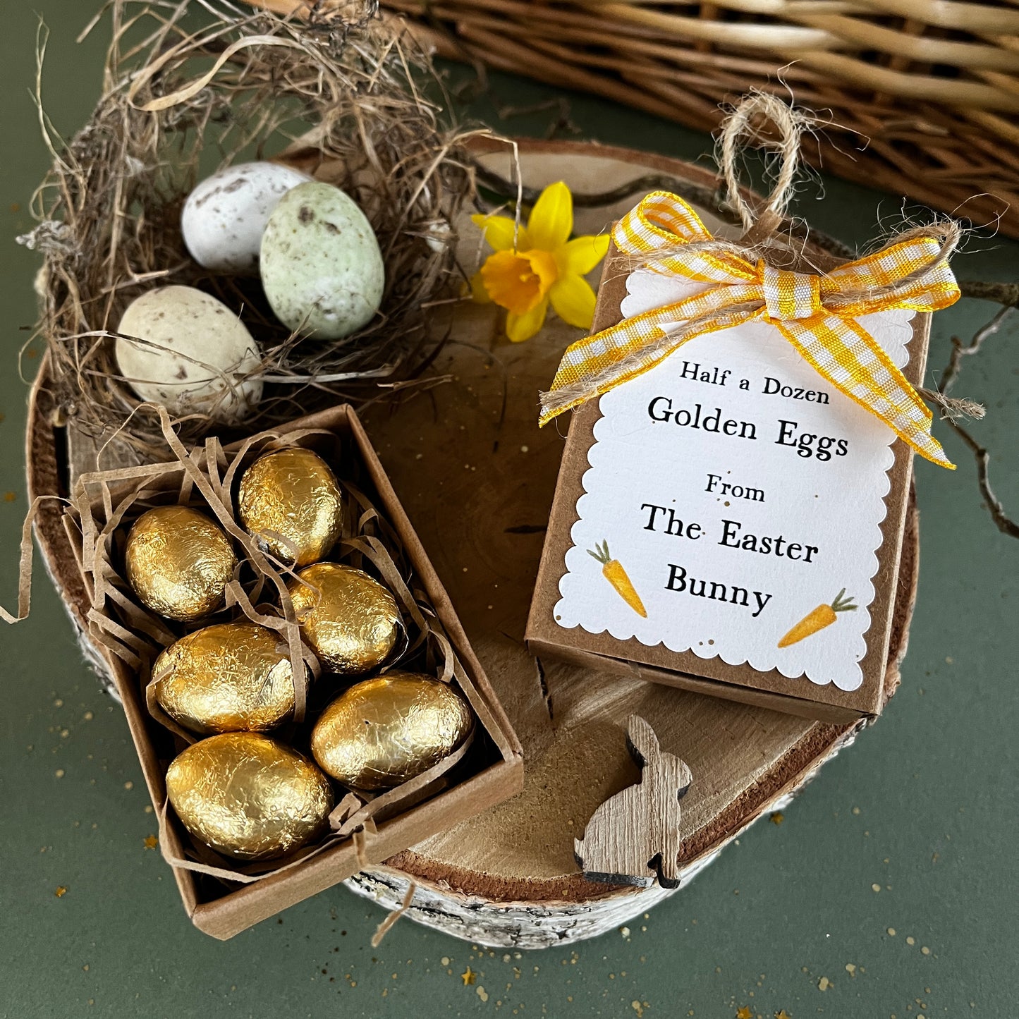 Half a Dozen Golden Eggs from The Easter Bunny
