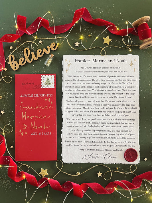 The Sibling Believe Letter - For Three Children
